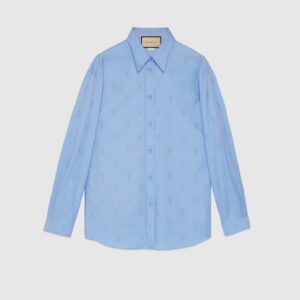 GG Oxford cotton shirt with optical effect